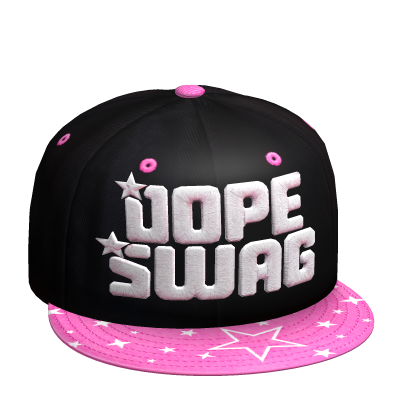 2000s Star DOPE SWAG Flat Brim Cap Hat y2k Pink Roblox item