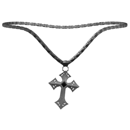 Y2K Silver Cross Necklace [1.0] | Roblox Item - Rolimon's