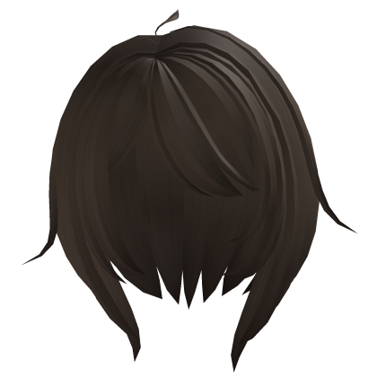 sweet messy short hair in brown Roblox item