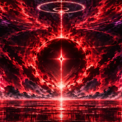 Red Anime Aura Domain Expansion Power Background