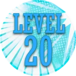 Level 20! 💙 Roblox badge thumbnail