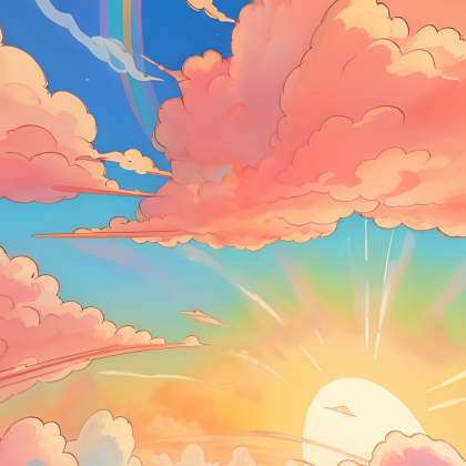 Pastel Cartoon Cloud Sky