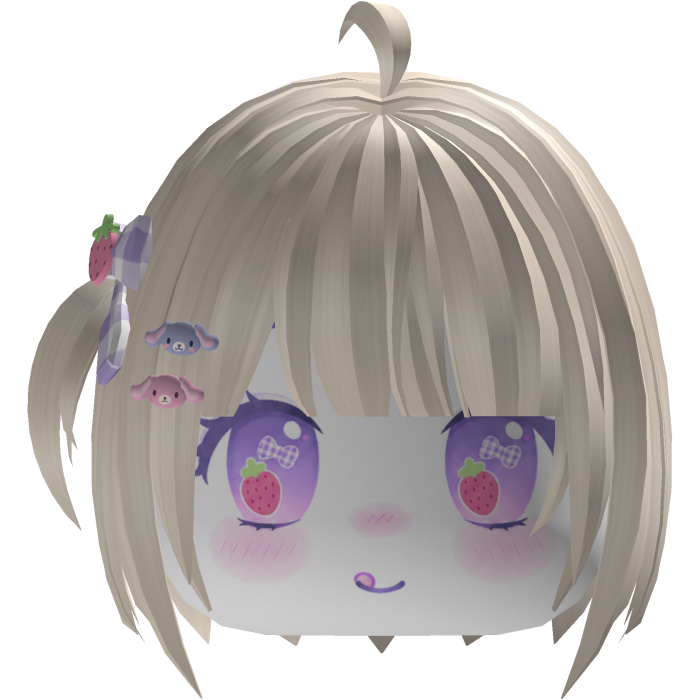 Blonde Kawaii Short Bob W/ Mini Pigtail