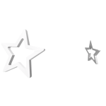 White Star Hair Clips