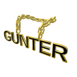 Black and Gold Gunter Chain