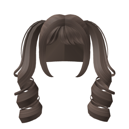 Light Brown Curly Pigtails w/ Bangs Roblox item