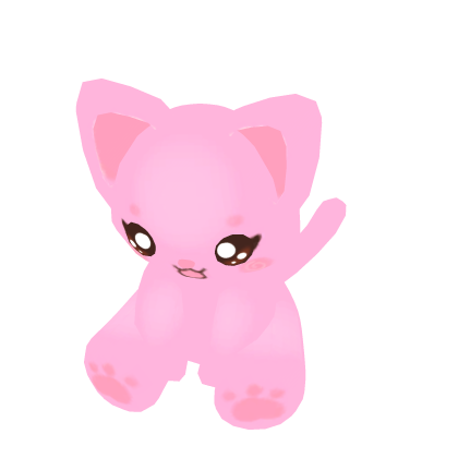 Holdable Pink Cat Plush Large (Handheld)