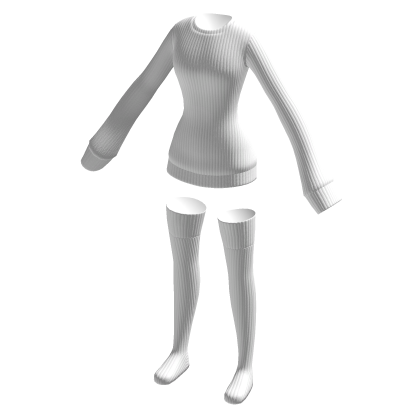 Oversized White Sweater w/ Socks