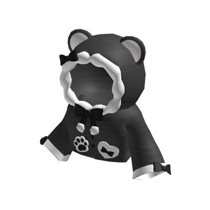 Cute Cozy Bear Hoodie in Black