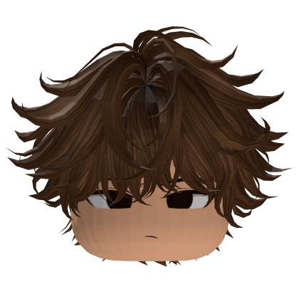 Messy Brown Anime Boy With Face Roblox item