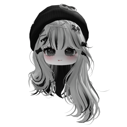 Long Silver Beret Hair Roblox item