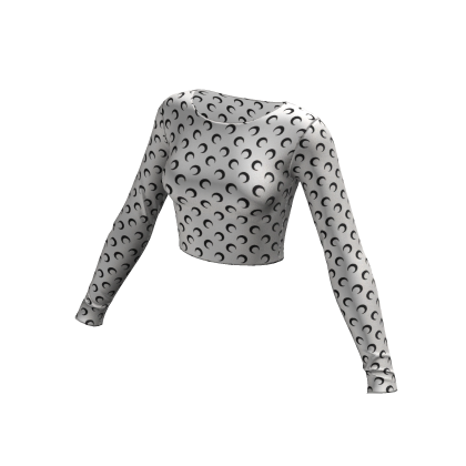 ☆ white moon jersey top longsleeve thumbnail