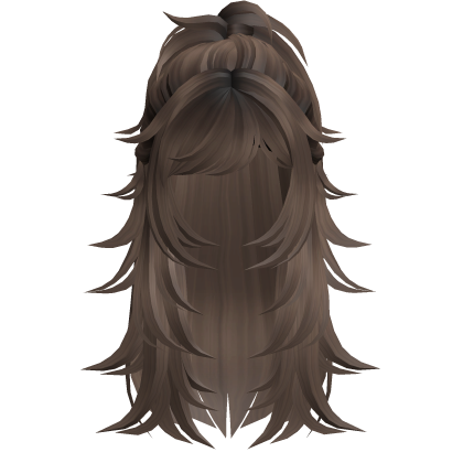 Y2K Messy Half Up Hair (Brown) Roblox item