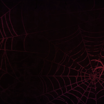 Goth Halloween Spiders & Cobwebs Red