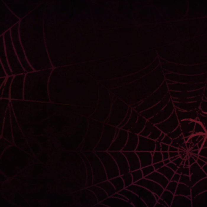 Goth Halloween Spiders & Cobwebs Red