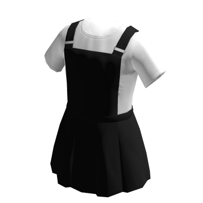 Black Simple Overall Dress