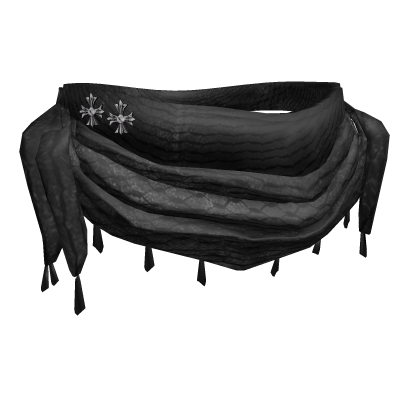 Short Black Cross Scarf