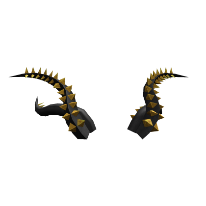 Black & Gold Spiked Horns 
