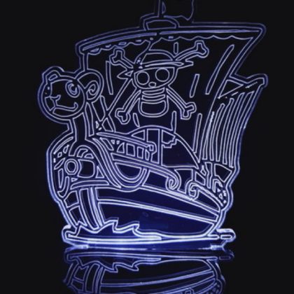 luminaria-led-3d-navio-one-piece-luffy-thousand-su Roblox decal
