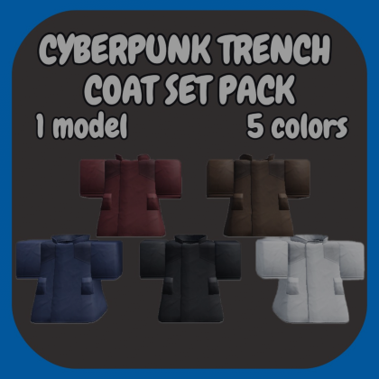 [R6] Cyberpunk trench coat set with arms