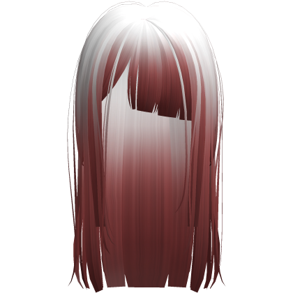 White Red Long Messy Goth Short Bangs Horror Hair