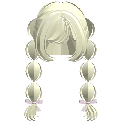blonde sweet cottage bobble braids w bows Roblox item