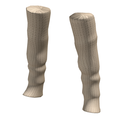 Knitted Leg Warmers Beige