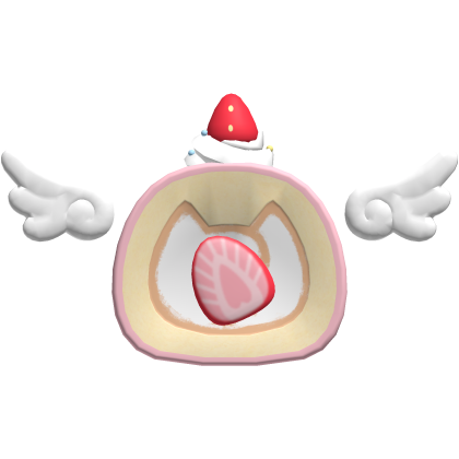 Strawberry Angel Kitty Roll Cake Backpack 🍓