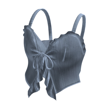 Blue Tie Crop Top thumbnail