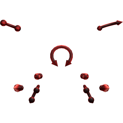 Red Emo Piercings v55