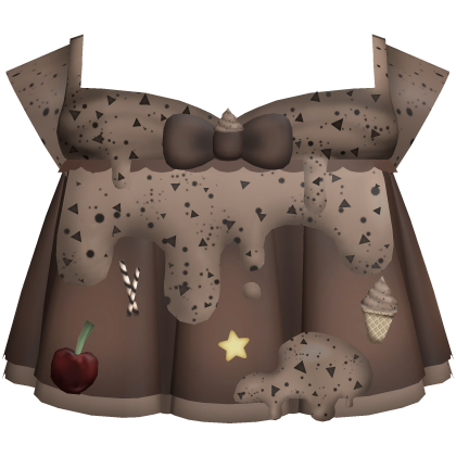 choco icecream babydoll ruffle igari dress