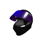 Outcast Raider Helmet Black + Purple Open Visor
