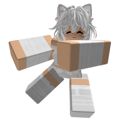Cat White Hair Girl Companion R6 Roblox item