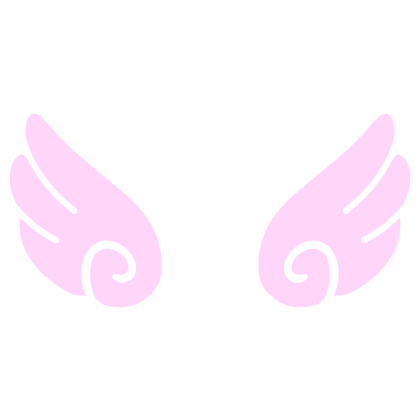 ♡ Cute Glowing Swirly Angel Wings in Pink
