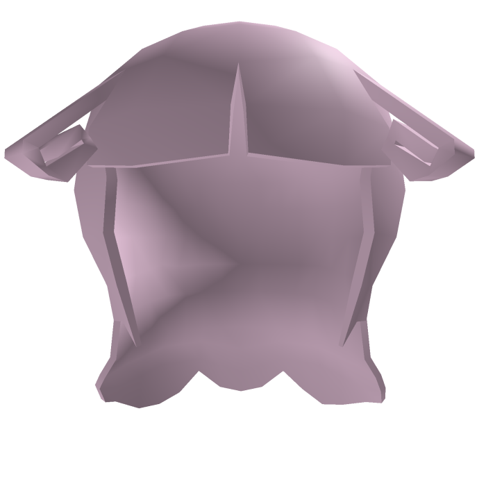 low poly Kawaii pink cloud hair (Pink)