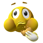 Golden Eating Emoji