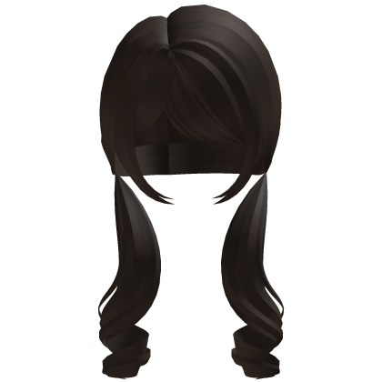 kawaii pigtails in dark brown
