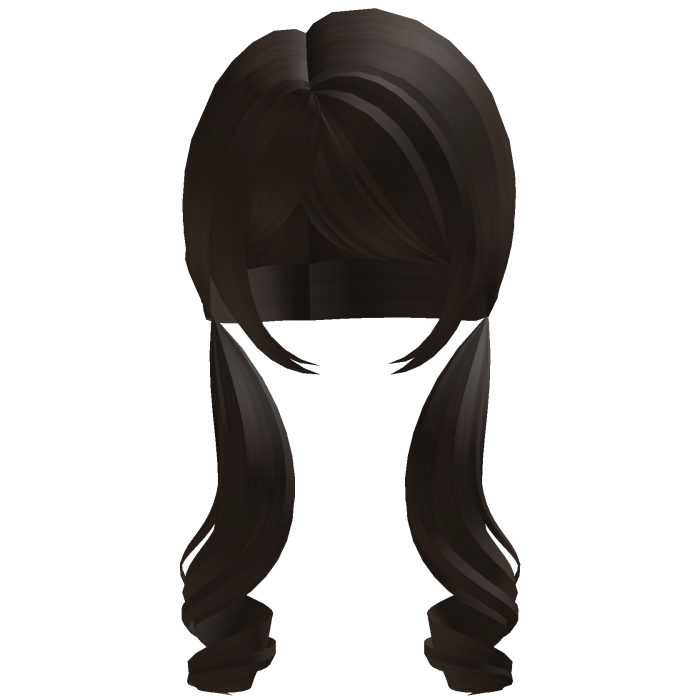 kawaii pigtails in dark brown