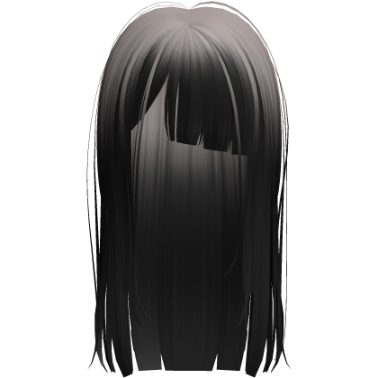 Brown Black Long Messy Goth Short Bangs Hair