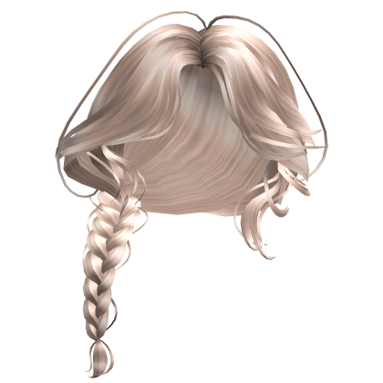 Braided Side Ponytail Platinum Blonde Hair Roblox item