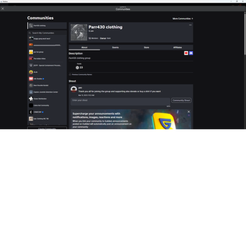 Join my group and buy my clothing 