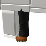 White Collar Dog Left Leg