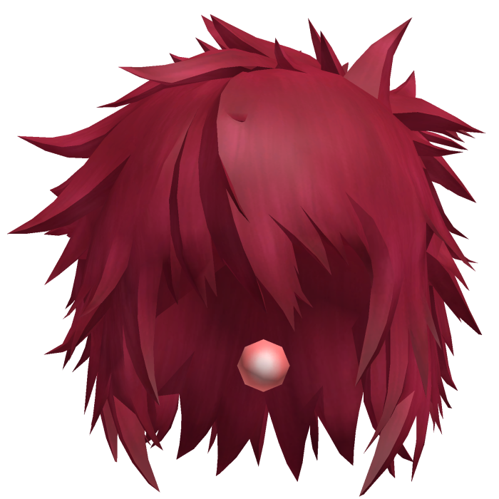 Red Spiky Clown Anime Hair w/ nose