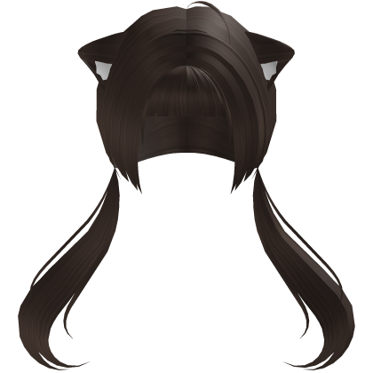 brown vanilla nekopara cat girl anime hair ♡ Roblox item