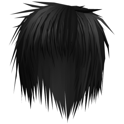 black messy spiky emo boy hair 106. Roblox item