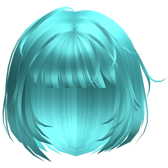 Cyan Blue Messy Anime Short Bob Hair