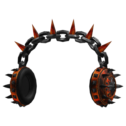 Orange Spikey Headphones