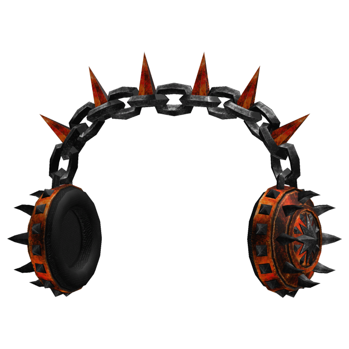Orange Spikey Headphones