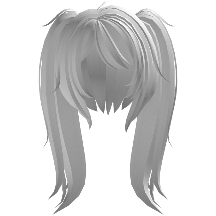 sweet messy fluffy pigtails in white