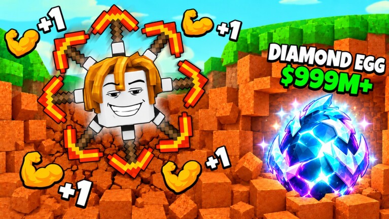 +1 Pickaxe Swing for Eggs — official Roblox game image